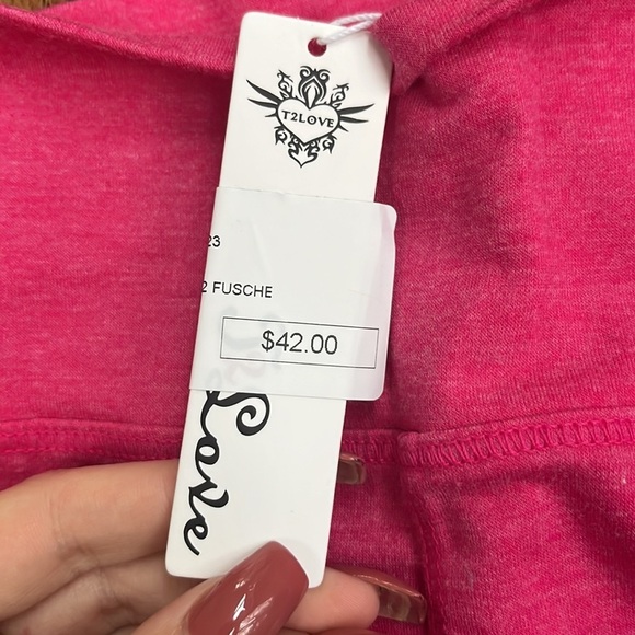 NWT T2 Love Girl’s Pink Leggings Size 8 - Picture 4 of 8